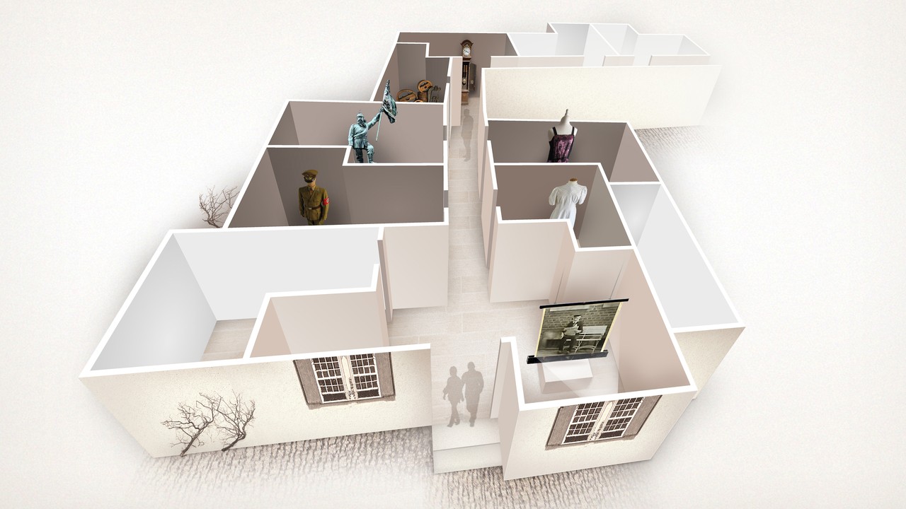 Eine 3D-Darstellung der Museumsräume, welche im digitalen Raum durchlaufen werden können.